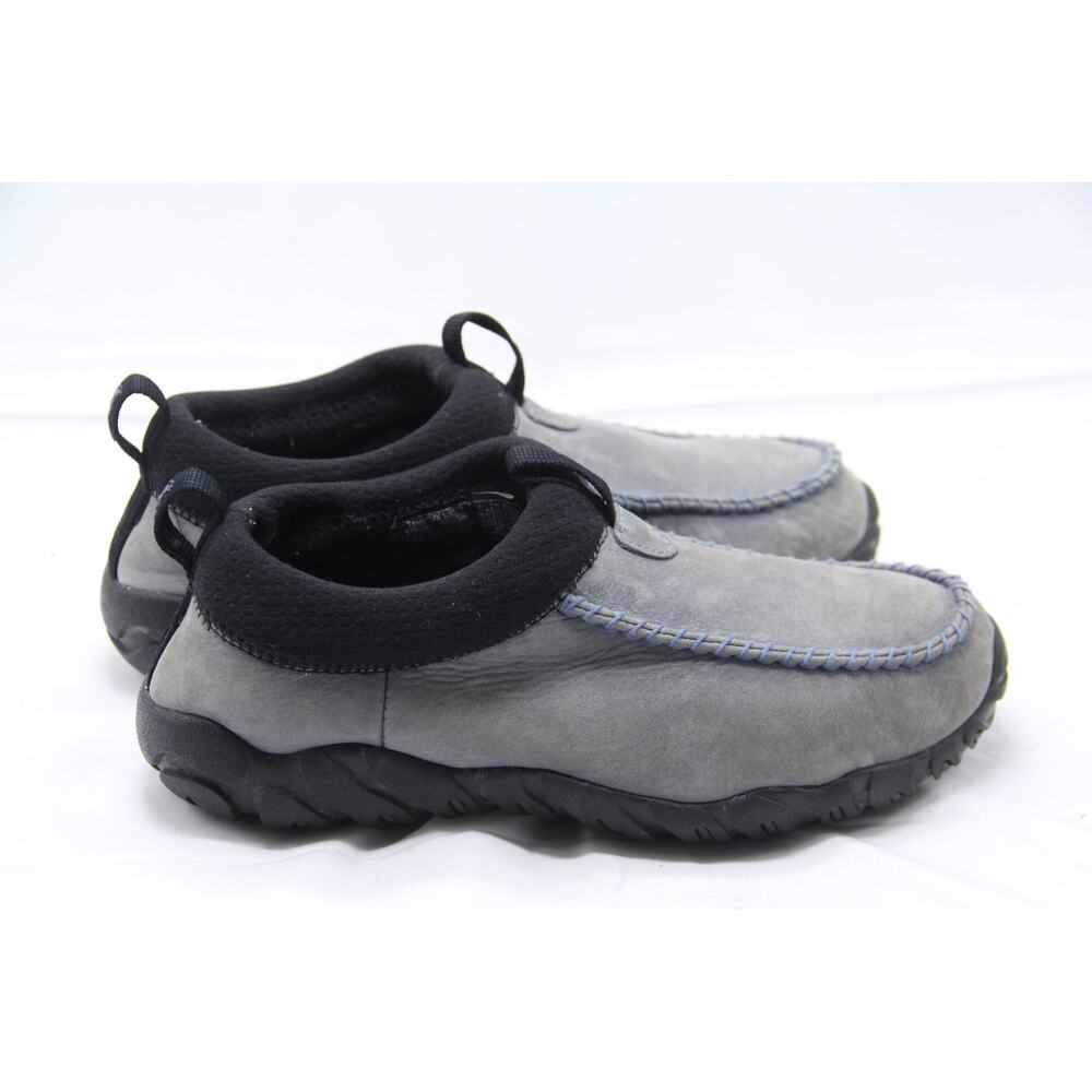 Teva Oraibi Shoes Women Sz 8 Blue Leather Moc Outdoor Fleece Lined Mules 6853